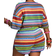 Shein Plus Size Casual Vacation Dragsko Stickad Jacquard Delad Fåll - Blå