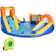OutSunny Round Bouncy Castle with Slide & Pool