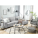 Beliani Romedal Gray/Black Sofa 290cm 3 Seater