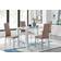 Furniturebox Pivero White Dining Set 70x120cm 5pcs