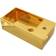 vidaXL Lavabo Con Rebosadero 49x25x15 Cm Cerámica Dorado