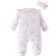 Shein Long Sleeve Footie Jumpsuit With Headband - White/Pink