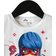 Shein Young Girl Cartoon Graphic White Round Neck Casual Summer T-Shirt