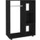 vidaXL Engineered Wood Black Garderob 80x110cm