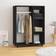 vidaXL Engineered Wood Black Garderob 80x110cm