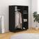 vidaXL Engineered Wood Black Garderob 80x110cm