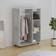 vidaXL Engineered Wood Concrete Grey Wardrobe 80x110cm