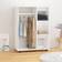 vidaXL Engineered Wood White High Gloss Garderob 80x110cm
