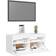 vidaXL LED Lighting White TV Bench 90x40cm