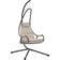 vidaXL Hanging Chair with Stand and Cushion Taupe Steel
