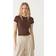 Stradivarius Slim Fit Basic T-Shirt - Brown