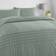 Dunelm Jessa Pintuck Duvet Cover Green (230x220cm)