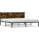 vidaXL Estructura De Cama Sin Colchén Metal Roble Ahumado 180x200 cm