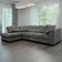 Furnishings For Less UK Monaco Chenille Fabric Grey Sofa 265cm 5 Seater