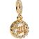 Pandora Happy Birthday Cake Dangle Charm - Gold/Transparent