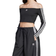 adidas Women Originals Adicolor Off Shoulder Top - Black