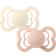 Bibs Supreme Silicone Size 2 6+m 2-pack - Ivory/Blush