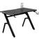 Homcom Ergonomic Gaming Desk with Cup Holder led & Cable Management- Black