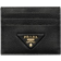 Prada Leather Card Holder - Black