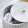 Dunelm Modern Luxe Ribbed Velvet Laundry Basket