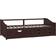 vidaXL Solid Pinewood Dark Brown Soffa 204cm 3-sits