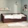 vidaXL Solid Pinewood Dark Brown Soffa 204cm 3-sits