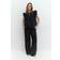Gina Tricot Relaxed Wide Trousers Pressveckad - Svart
