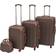 vidaXL Hardcase Trolley Set of 4 - Coffee
