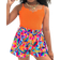 Shein Tween Girl Vacation Casual SpringSummer Knitted Spliced Woven Ditsy Floral Jumpsuit With Straps