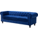 Beliani Chesterfield Navy Blue Sofa 201cm 3 Seater