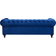 Beliani Chesterfield Navy Blue Sofa 201cm 3 Seater