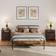 Homcom Double With Headboard Rustic Brown Frame Bed