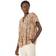 Roman Animal Print V-Neck Pleat Front Top - Natural