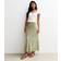 New Look Floral Print Midi Skirt - Green