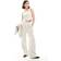 New Look Co-Ord Linen Wide Leg Stripe Trousers - Cream Striped