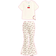 Shein Cherry Print Casual Cute Cartoon Design Round Neck Short Sleeve Top And Flare Pants Set - Young Girls