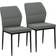 Homcom Curved Back Padded Seat Grey Kitchen Chair 86cm 2pcs