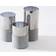 Dunelm Set of 3 Glass Grey LED Candle 15cm 3pcs