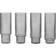 ferm LIVING Ripple Long Smoked Grey Drink Glass 30cl 4pcs