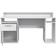 Forte Tezaur Gaming Desk With Blue LED, 1600x720x911mm