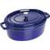 Staub Oval Dark Blue with lid 5.5 L