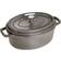 Staub Oval Graphite Gray med lock 5.5 L