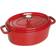 Staub Oval Cherry Red with lid 5.5 L