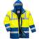 Portwest Hi-Vis Contrast Winter Traffic Jacket - Yellow/Royal
