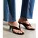 New Look Faux Leather Toe Post Mules Vegan Sandal - Dark Brown
