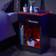 X-Rocker Carbon-Tek with RGB LED Lights and Wireless Charging Red Sengebord 33x36cm