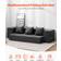 VEVOR ZDSFD-5 Dark Grey Sofa 193cm 3pcs 3 Seater