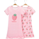Shein 2pcs Young Girl Strawberry Print Pajama Set, Comfortable Casual Short Sleeve Nightgown, Simple Design For Easy Matching, Stretchy And Breathable Knit Fabric, Machine Washable