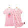 Shein 2pcs Young Girl Strawberry Print Pajama Set, Comfortable Casual Short Sleeve Nightgown, Simple Design For Easy Matching, Stretchy And Breathable Knit Fabric, Machine Washable