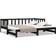 vidaXL Pull-Out Black Sofa 203.5cm 3 Seater